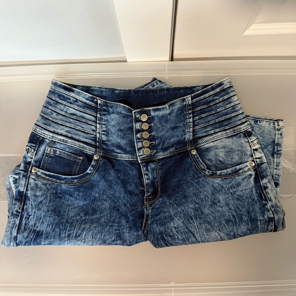 Acid Wash High Waisted Curvy Jegging Flex Jeans Twentyone by Rue21 size 13/14R - Picture 2 of 7